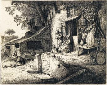 ADRIAEN VAN OSTADE Three etchings.